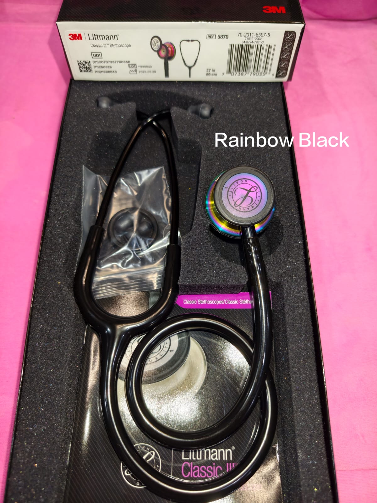3M Littmann Classic III — Rainbow Black
